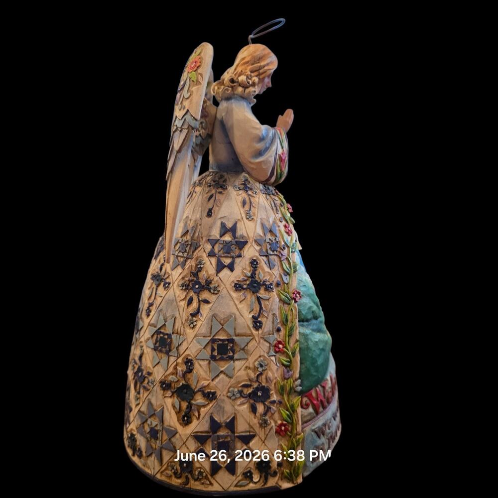 Jim Shore 4003513 "Peaceful Journey" Angel Figurine Enesco 11" Praying Memoriam - Picture 7 of 13